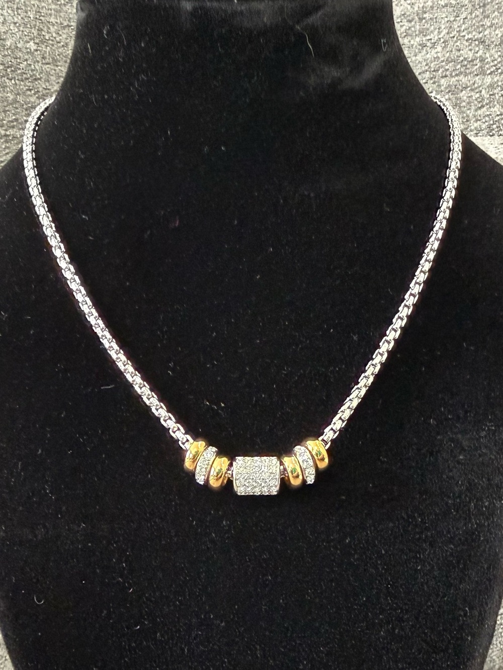 NIB Touchstone Crystal by Swarovski “Let It Slide” Necklace (retired)